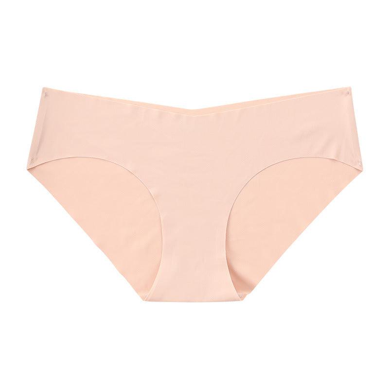 Seamless One-piece Women's Briefs Nude Cotton Low-waist Underwear Women - fadidesign