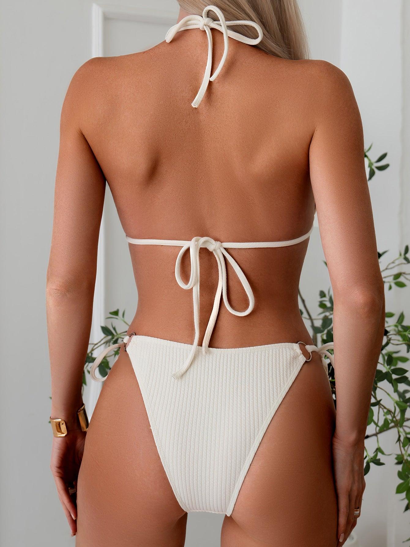 Sexy Bikini Set Summer Side Tie Thong Bandage Style Swimsuit Womens Clothing - fadidesign