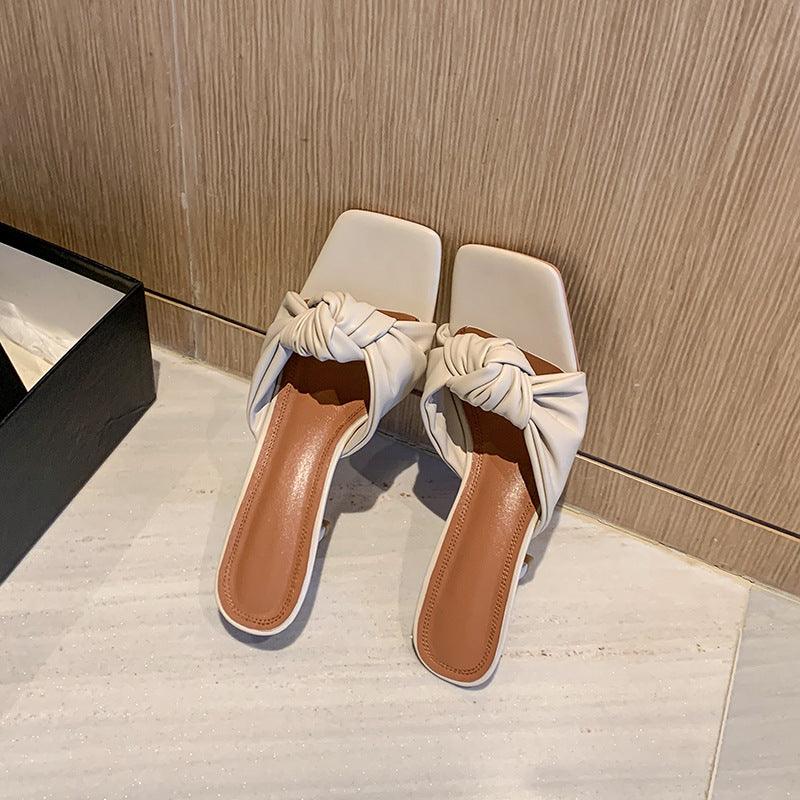 Soft Cross-knot Stiletto Slippers For Women - fadidesign