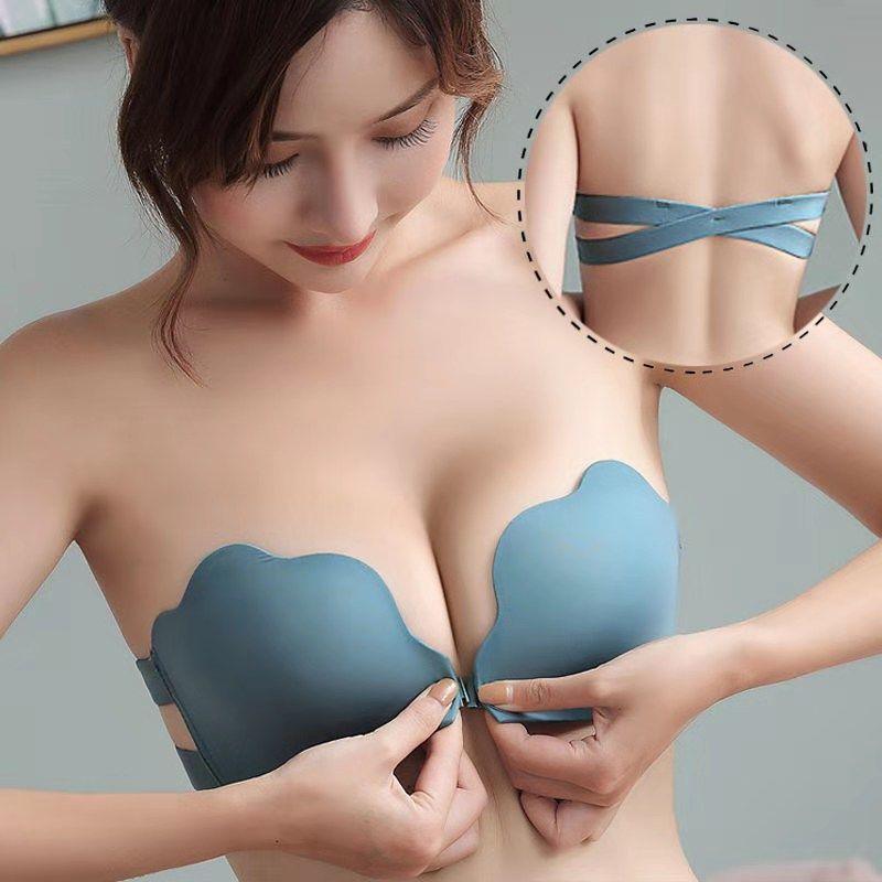 Strapless Non-Slip Underwear Women Gather Beautiful Back Bra Without Steel Ring Sexy Small Bra - fadidesign