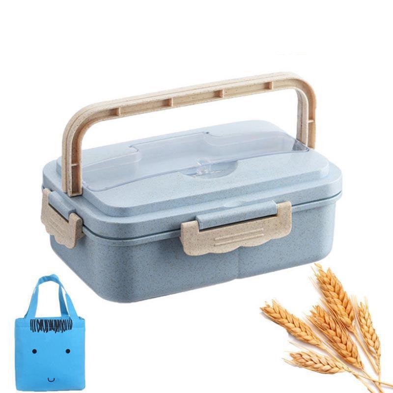 Student Lunch Box Three Grid Plastic Lunch Box Lunch Box - fadidesign