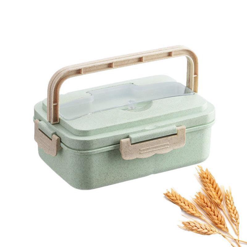 Student Lunch Box Three Grid Plastic Lunch Box Lunch Box - fadidesign