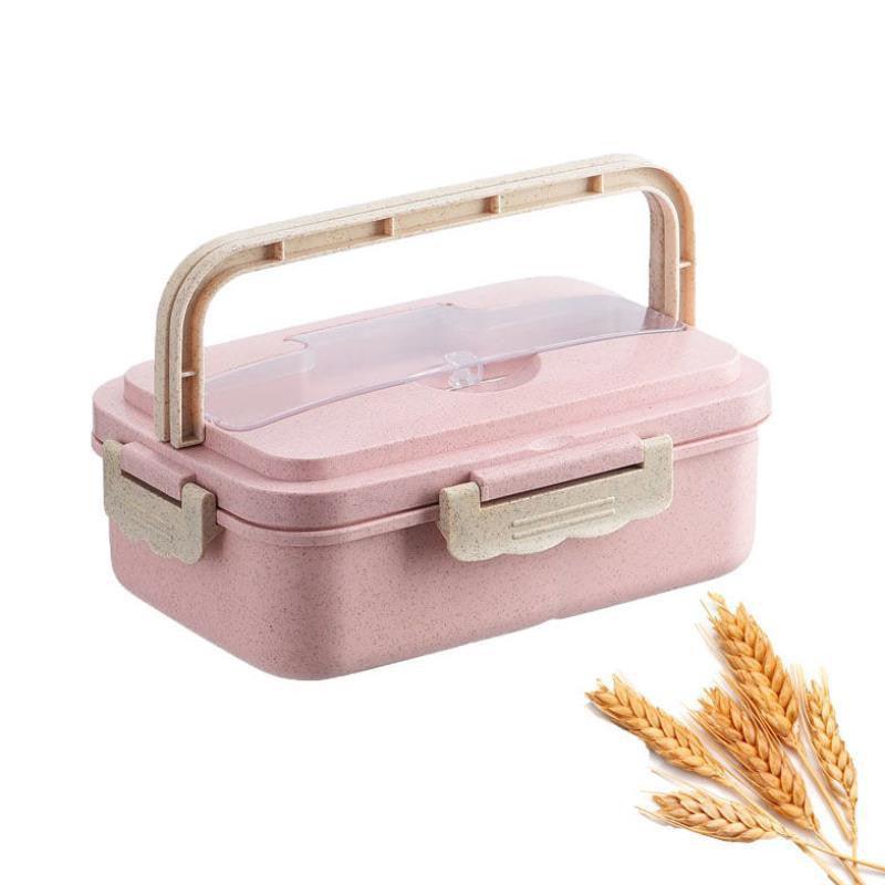 Student Lunch Box Three Grid Plastic Lunch Box Lunch Box - fadidesign