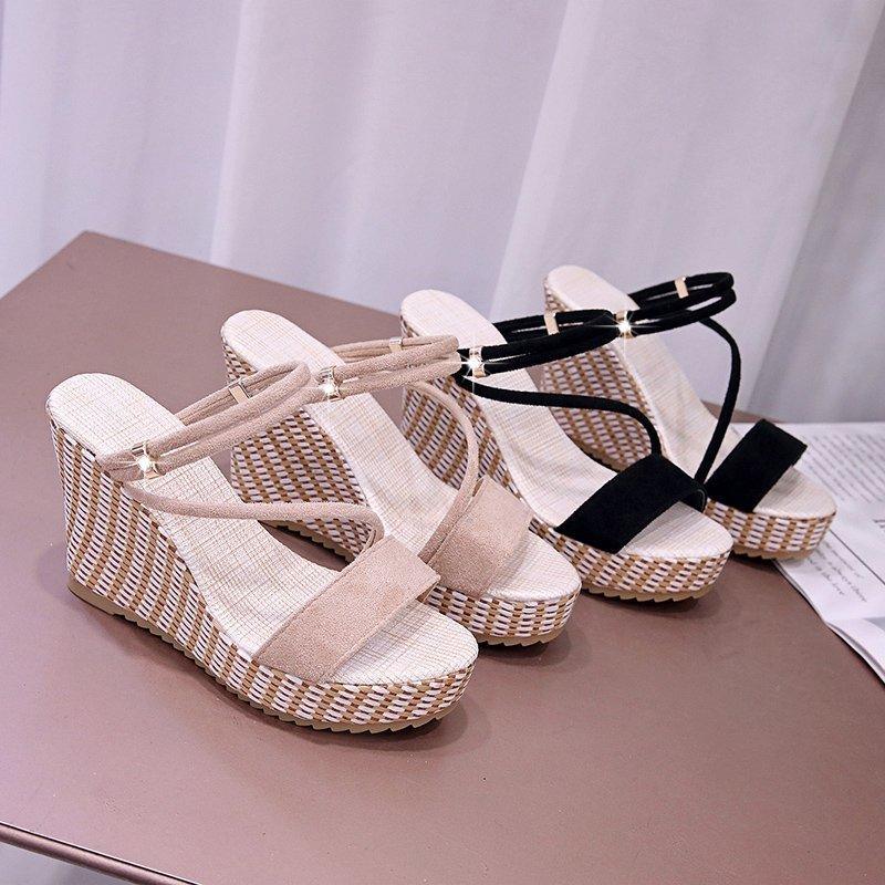 Summer New Style Sandals Slope Heel Platform Slippers Sandals And Slippers Women Shoes - fadidesign