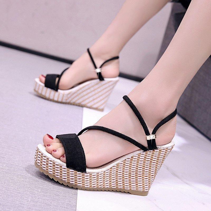 Summer New Style Sandals Slope Heel Platform Slippers Sandals And Slippers Women Shoes - fadidesign