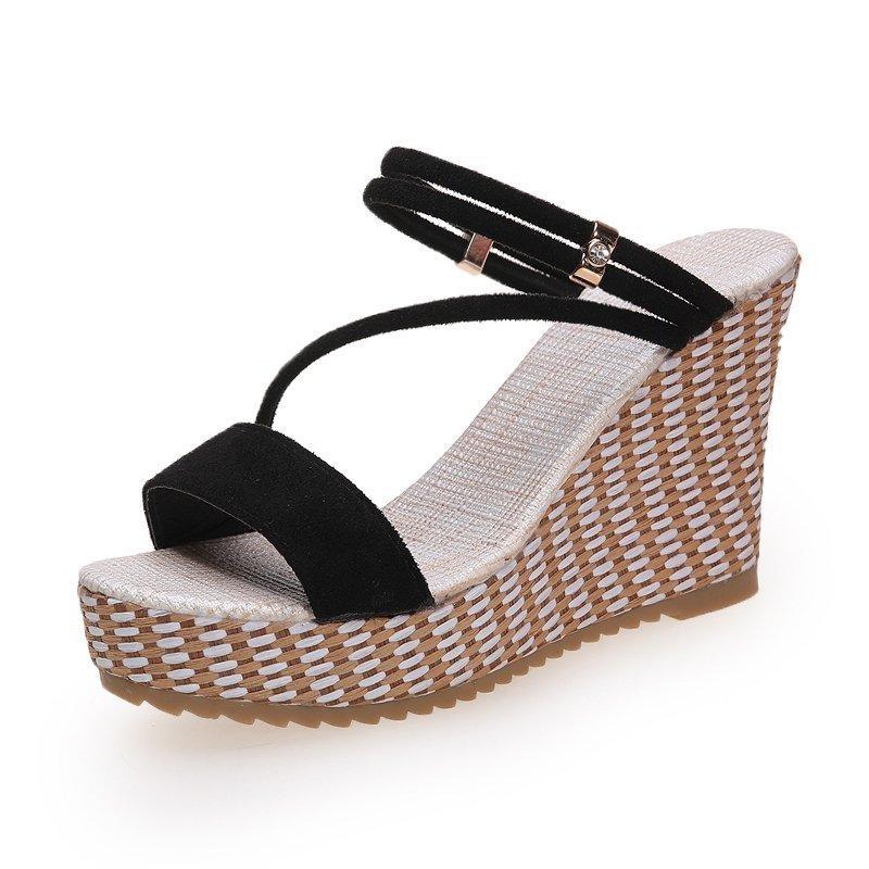 Summer New Style Sandals Slope Heel Platform Slippers Sandals And Slippers Women Shoes - fadidesign