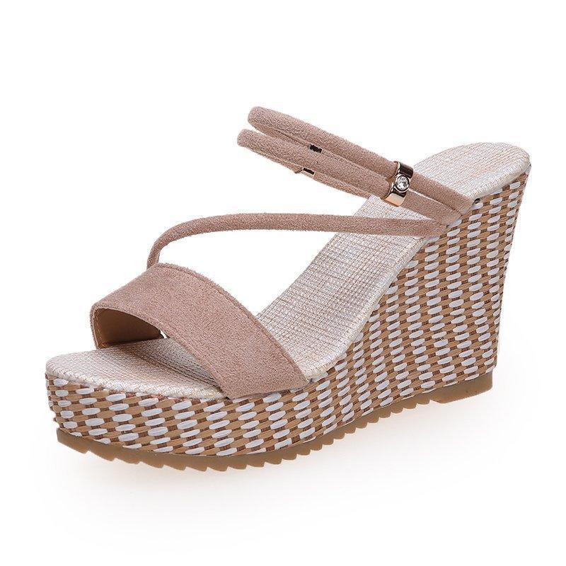 Summer New Style Sandals Slope Heel Platform Slippers Sandals And Slippers Women Shoes - fadidesign