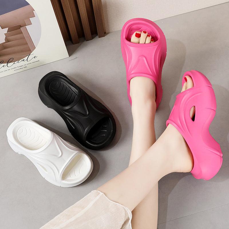 Super Thick-soled Slippers For Women Outdoor Fashion Beach Shoes Summer - fadidesign