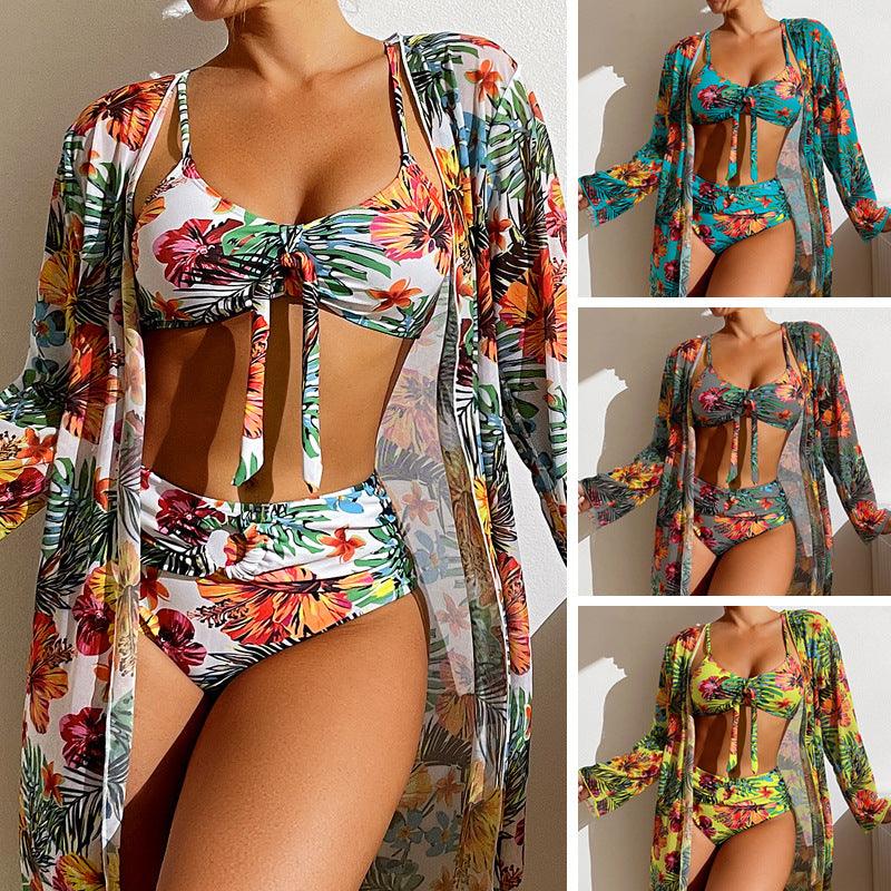 Swimwear Long Sleeved Blouse Three Piece Suit - fadidesign