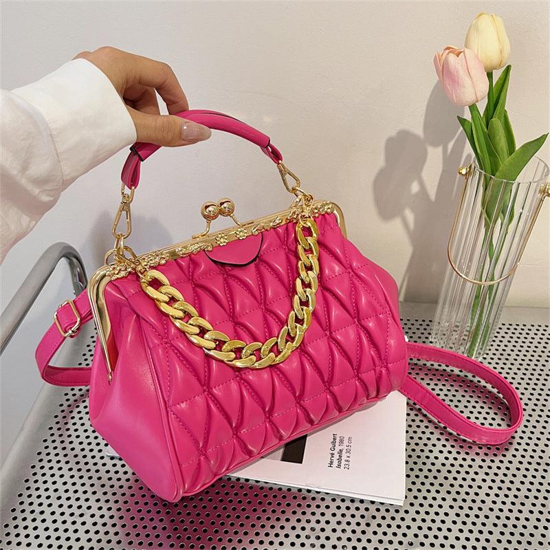 Textured Pleated New Fashionable Shoulder Messenger Bag For Women - fadidesign