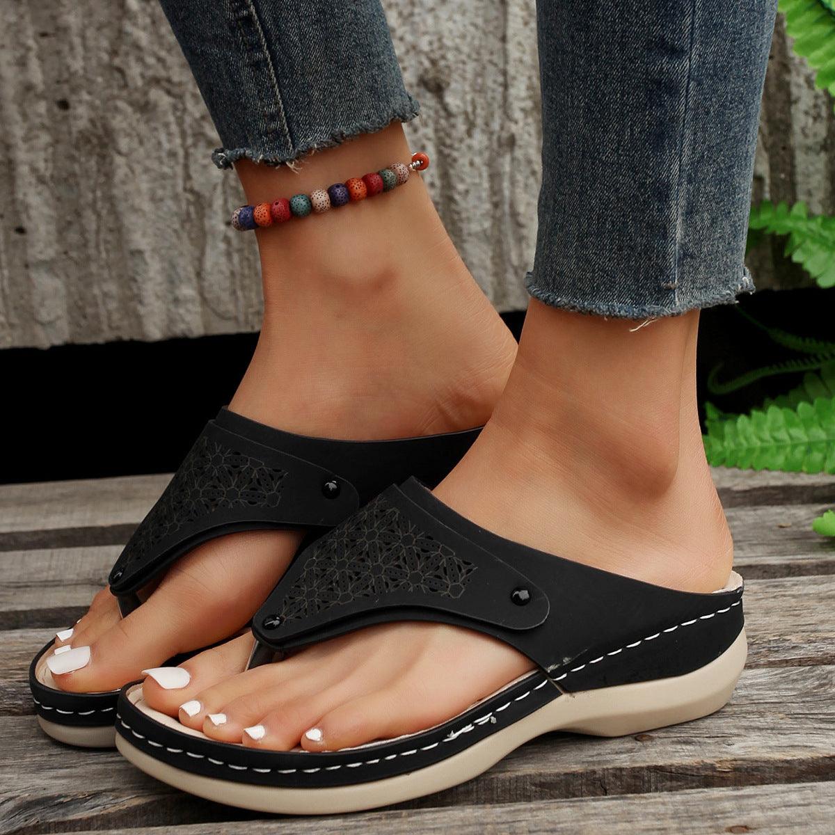 Thong Sandals Summer Flip Flops Women Outdoor Slippers Beach Shoes - fadidesign