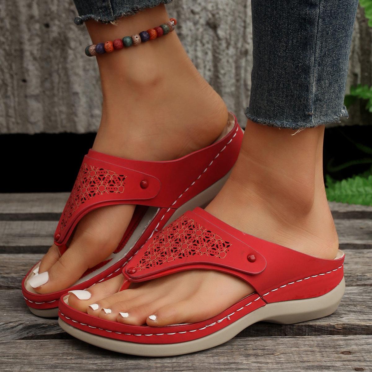 Thong Sandals Summer Flip Flops Women Outdoor Slippers Beach Shoes - fadidesign