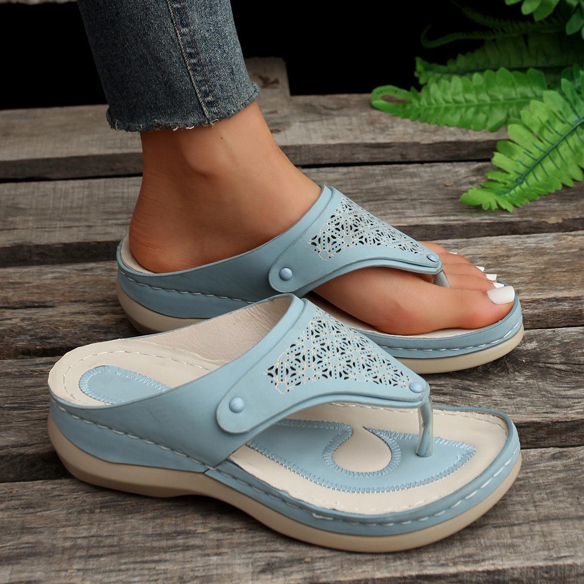 Thong Sandals Summer Flip Flops Women Outdoor Slippers Beach Shoes - fadidesign