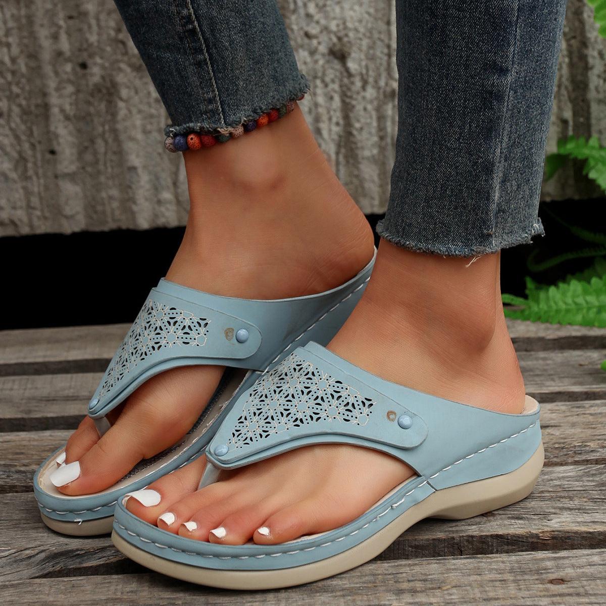 Thong Sandals Summer Flip Flops Women Outdoor Slippers Beach Shoes - fadidesign