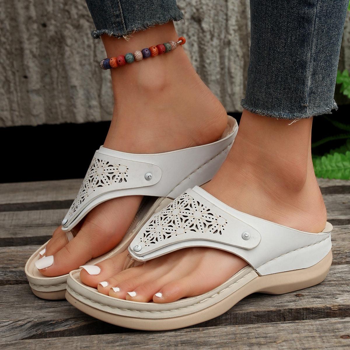 Thong Sandals Summer Flip Flops Women Outdoor Slippers Beach Shoes - fadidesign