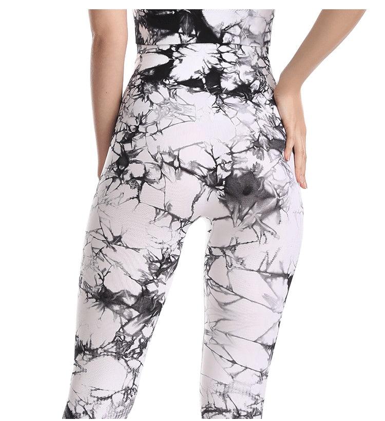 Tie Dye Leggings Women Fitness Yoga Pants Seamless Push Up Workout Tights Gym Sports Legging - fadidesign