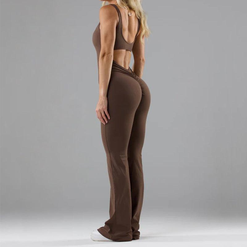 Tight Yoga Bodysuit Casual Hollow Seamless Womens Clothing - fadidesign