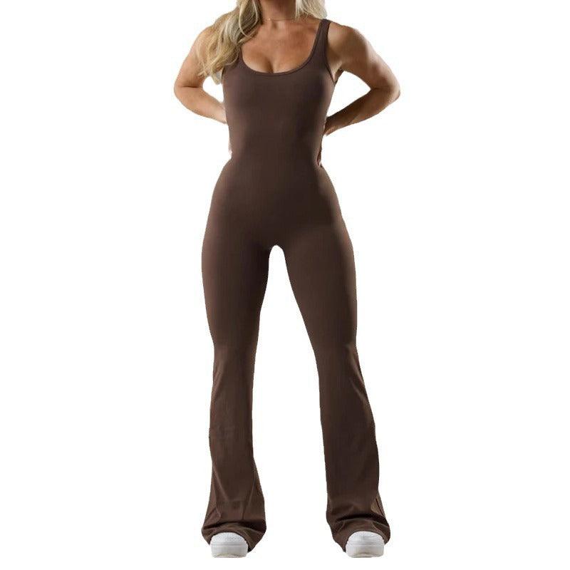 Tight Yoga Bodysuit Casual Hollow Seamless Womens Clothing - fadidesign