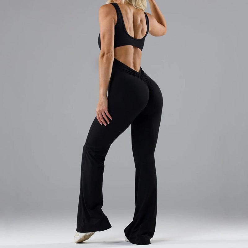 Tight Yoga Bodysuit Casual Hollow Seamless Womens Clothing - fadidesign