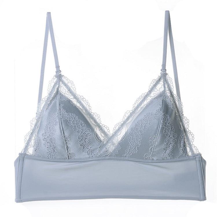 Triangular Soft Seamless Underwear Women Low Back Transparent Bras - fadidesign