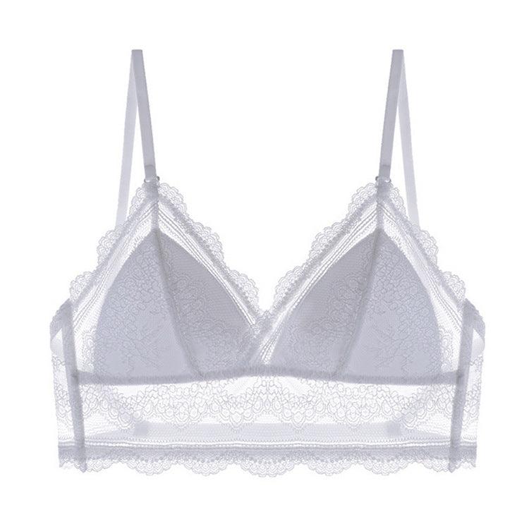 Triangular Soft Seamless Underwear Women Low Back Transparent Bras - fadidesign