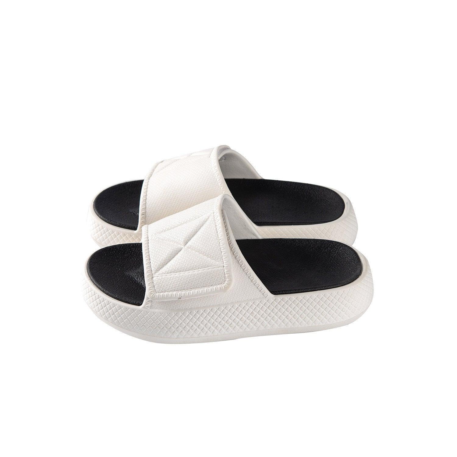 Two-tone Velcro Fashion Platform Slippers Women - fadidesign