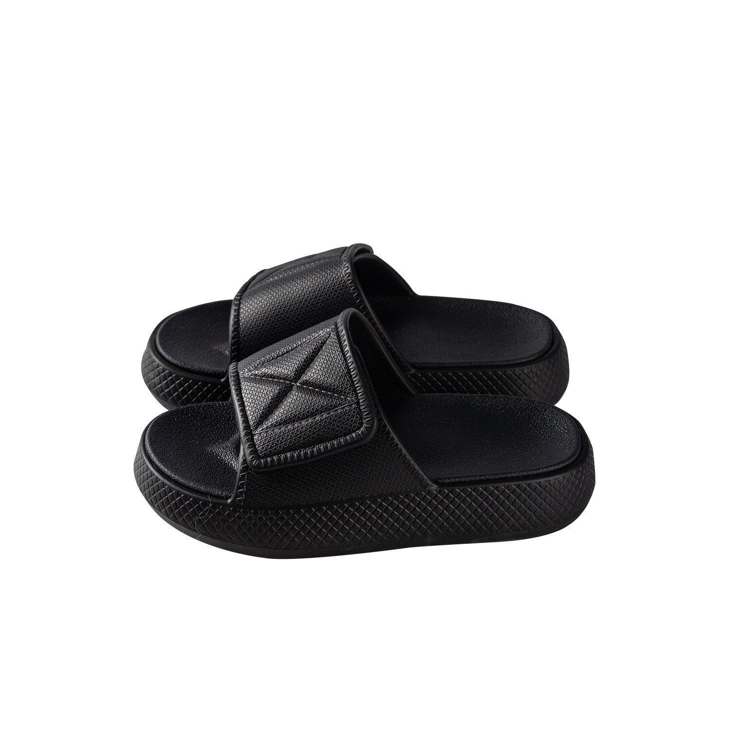 Two-tone Velcro Fashion Platform Slippers Women - fadidesign