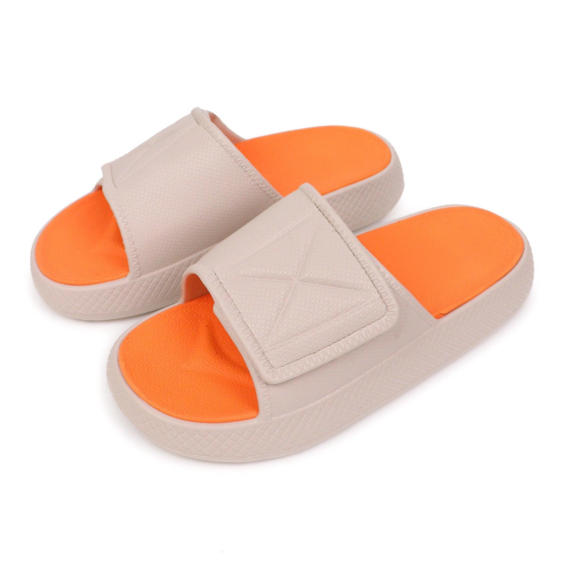 Two-tone Velcro Fashion Platform Slippers Women - fadidesign