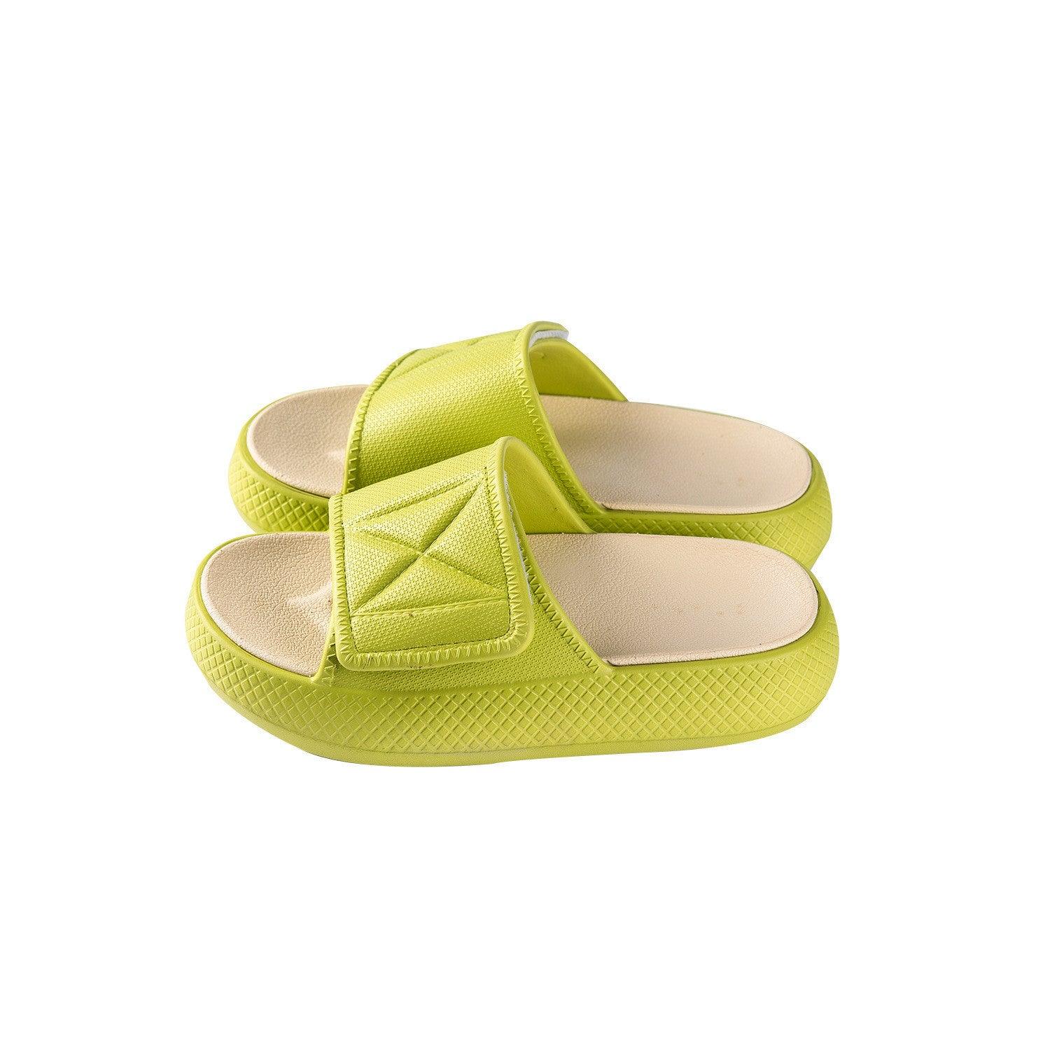 Two-tone Velcro Fashion Platform Slippers Women - fadidesign