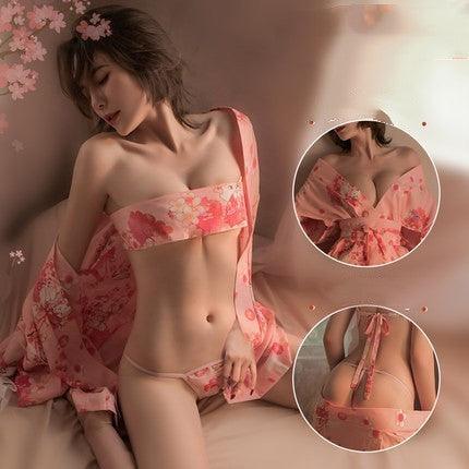 Underwear Pajamas Kimono Uniform Seductive Set Women - fadidesign