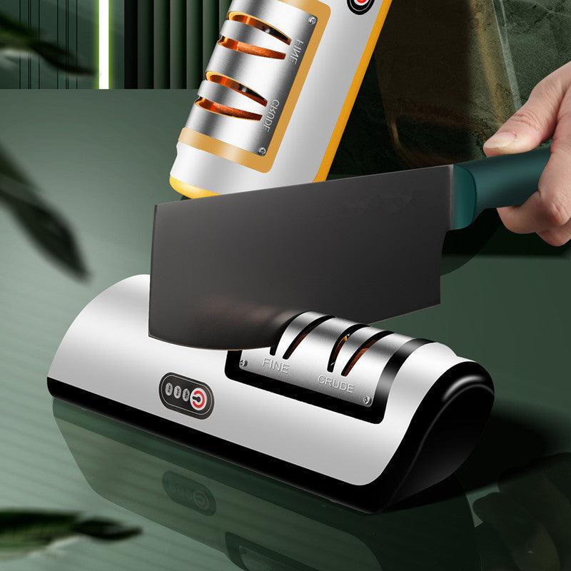 USB Rechargeable Electric Knife Sharpener Automatic Adjustable Kitchen Tool For Fast Sharpening Knives Scissors And Grinders Gadgets - fadidesign