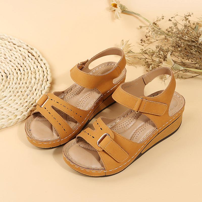 Wedge Sandals Summer Velcro Platform Shoes Women - fadidesign