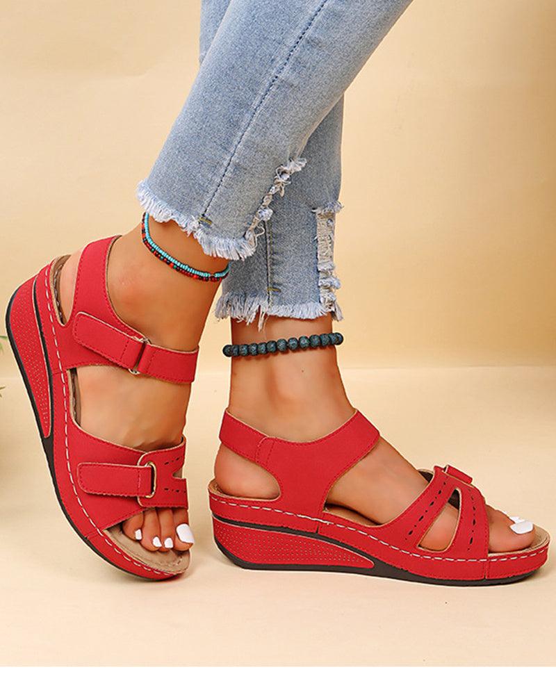 Wedge Sandals Summer Velcro Platform Shoes Women - fadidesign