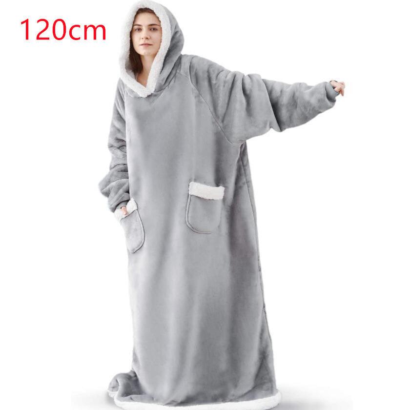 Winter TV Hoodie Blanket Winter Warm Home Clothes Women Men Oversized Pullover With Pockets - fadidesign