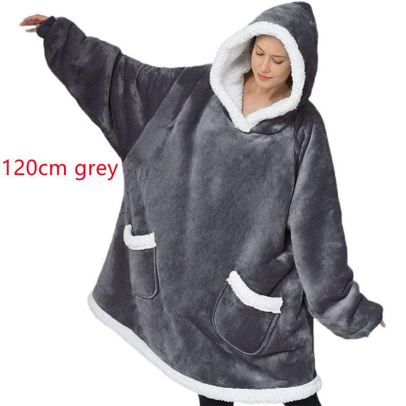 Winter TV Hoodie Blanket Winter Warm Home Clothes Women Men Oversized Pullover With Pockets - fadidesign