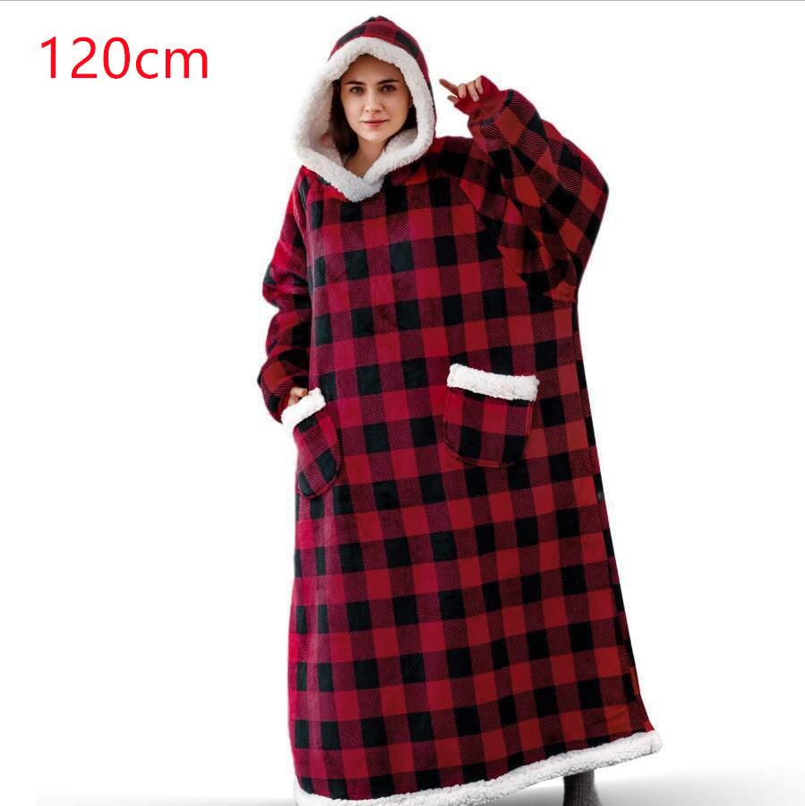 Winter TV Hoodie Blanket Winter Warm Home Clothes Women Men Oversized Pullover With Pockets - fadidesign