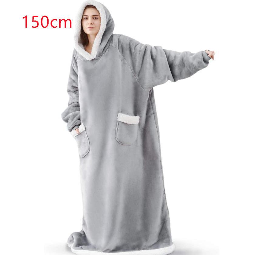 Winter TV Hoodie Blanket Winter Warm Home Clothes Women Men Oversized Pullover With Pockets - fadidesign