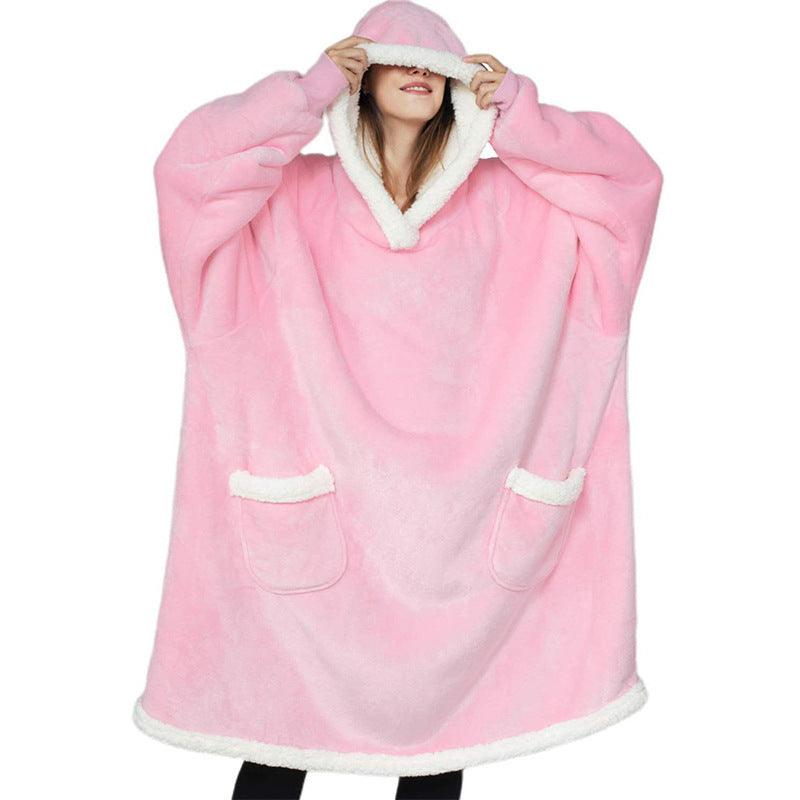 Winter TV Hoodie Blanket Winter Warm Home Clothes Women Men Oversized Pullover With Pockets - fadidesign