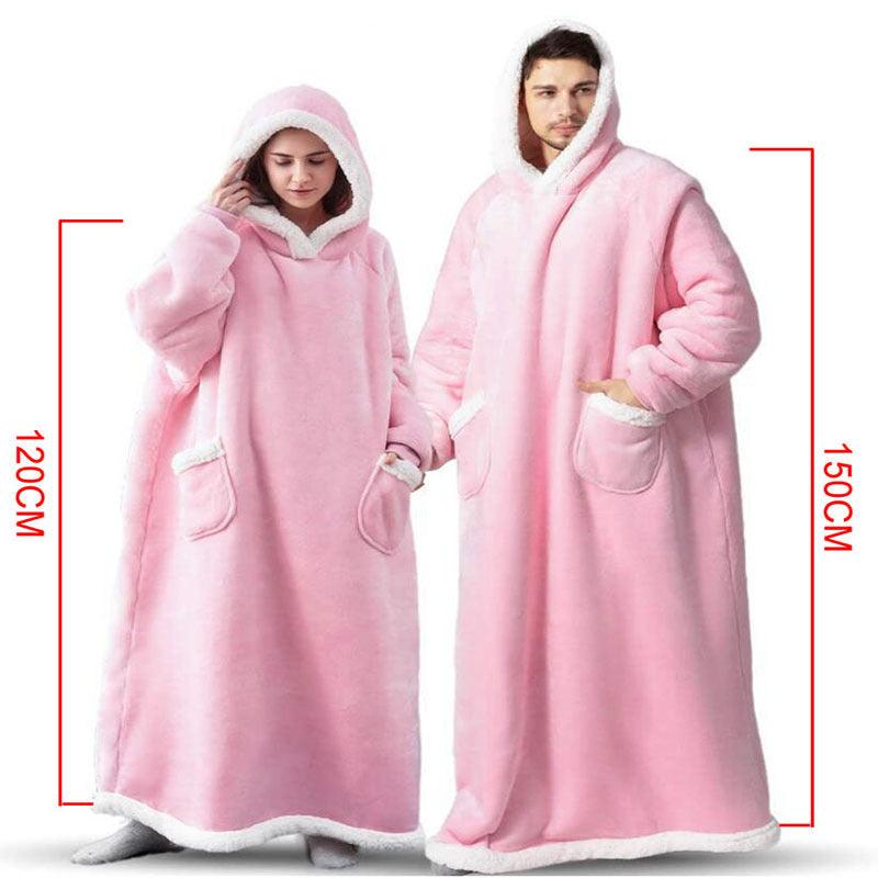 Winter TV Hoodie Blanket Winter Warm Home Clothes Women Men Oversized Pullover With Pockets - fadidesign