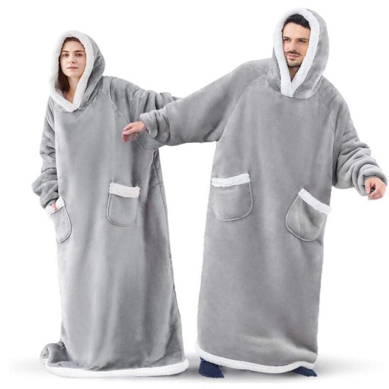 Winter TV Hoodie Blanket Winter Warm Home Clothes Women Men Oversized Pullover With Pockets - fadidesign