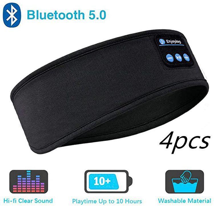 Wireless Bluetooth Sleeping Headphones Headband Thin Soft Elastic Comfortable Music Ear Phones Eye Mask For Side Sleeper Sports - fadidesign