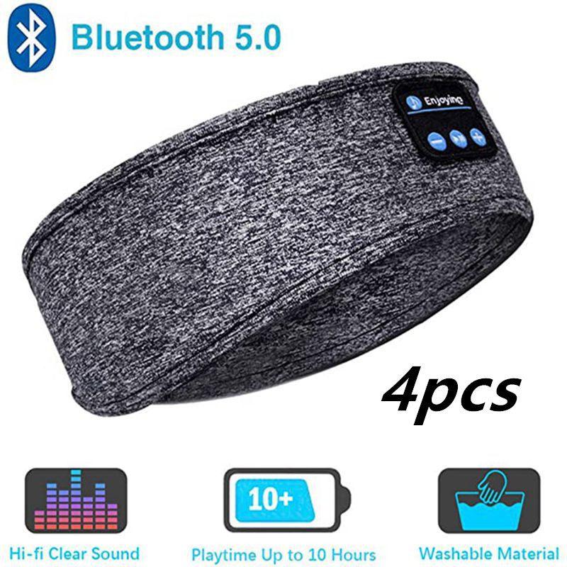 Wireless Bluetooth Sleeping Headphones Headband Thin Soft Elastic Comfortable Music Ear Phones Eye Mask For Side Sleeper Sports - fadidesign