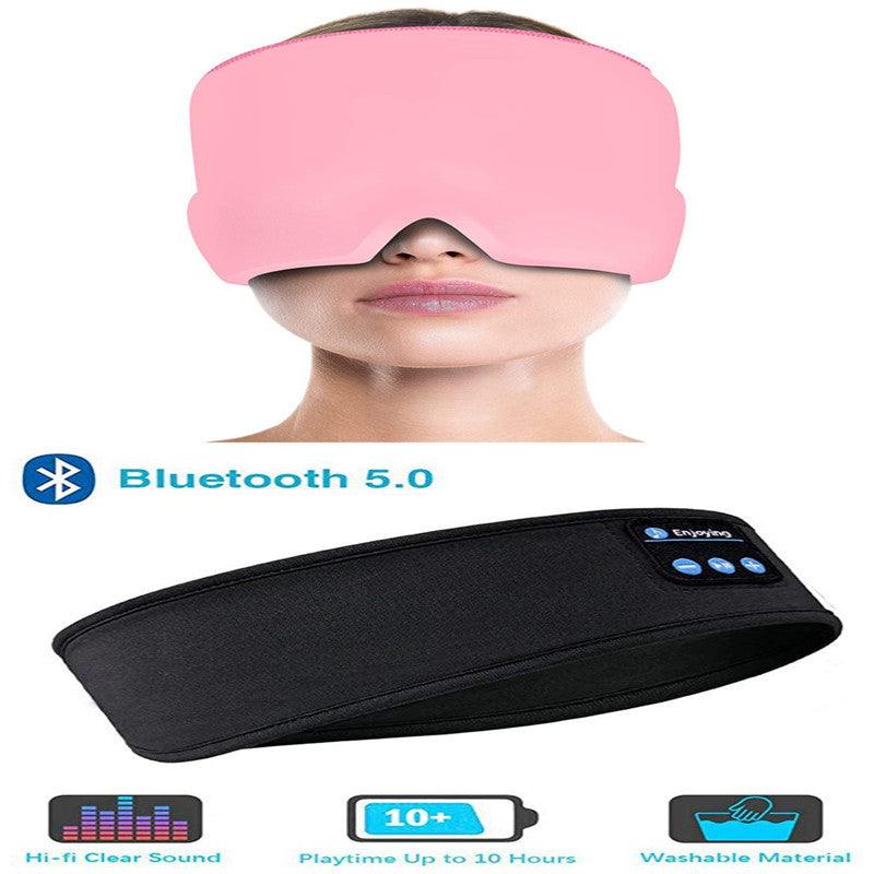 Wireless Bluetooth Sleeping Headphones Headband Thin Soft Elastic Comfortable Music Ear Phones Eye Mask For Side Sleeper Sports - fadidesign