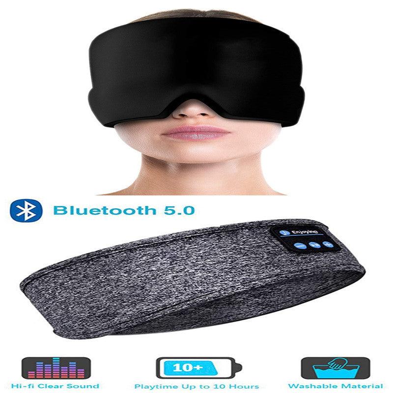 Wireless Bluetooth Sleeping Headphones Headband Thin Soft Elastic Comfortable Music Ear Phones Eye Mask For Side Sleeper Sports - fadidesign