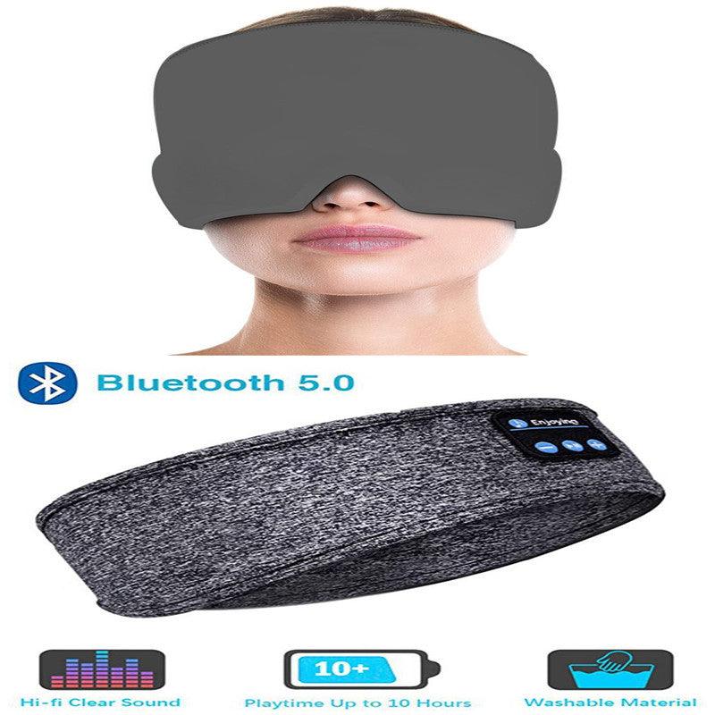 Wireless Bluetooth Sleeping Headphones Headband Thin Soft Elastic Comfortable Music Ear Phones Eye Mask For Side Sleeper Sports - fadidesign