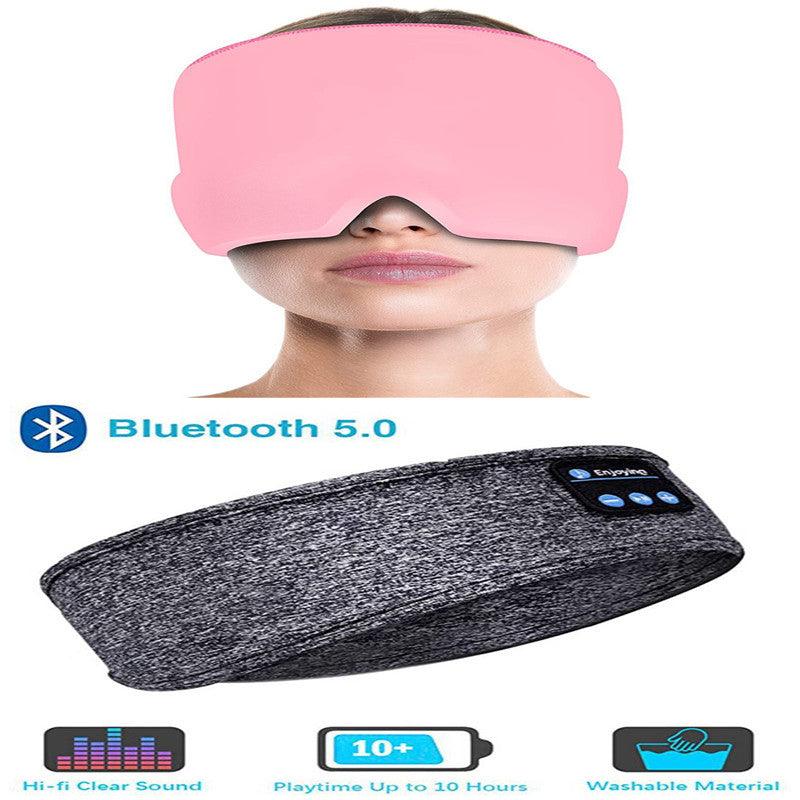 Wireless Bluetooth Sleeping Headphones Headband Thin Soft Elastic Comfortable Music Ear Phones Eye Mask For Side Sleeper Sports - fadidesign