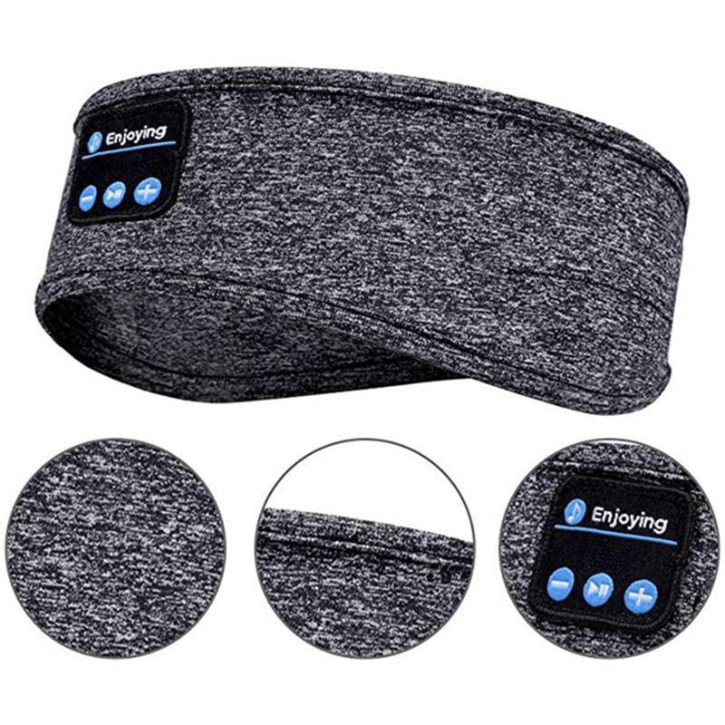 Wireless Bluetooth Sleeping Headphones Headband Thin Soft Elastic Comfortable Music Ear Phones Eye Mask For Side Sleeper Sports - fadidesign