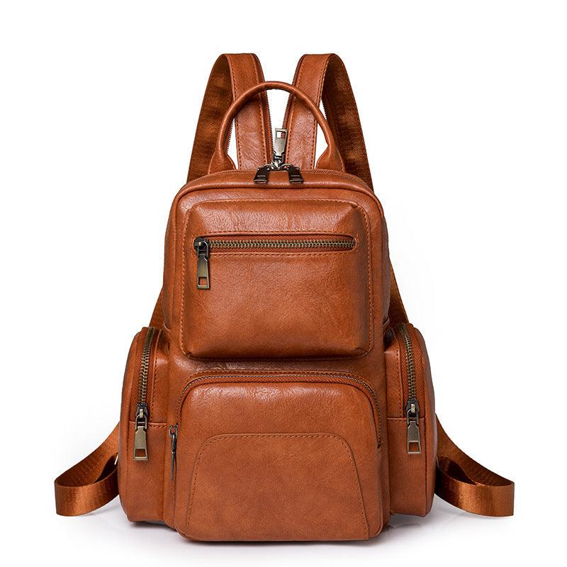 Women's Backpack PU Travel Lady Retro - fadidesign