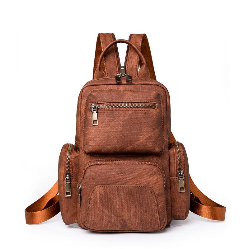 Women's Backpack PU Travel Lady Retro - fadidesign