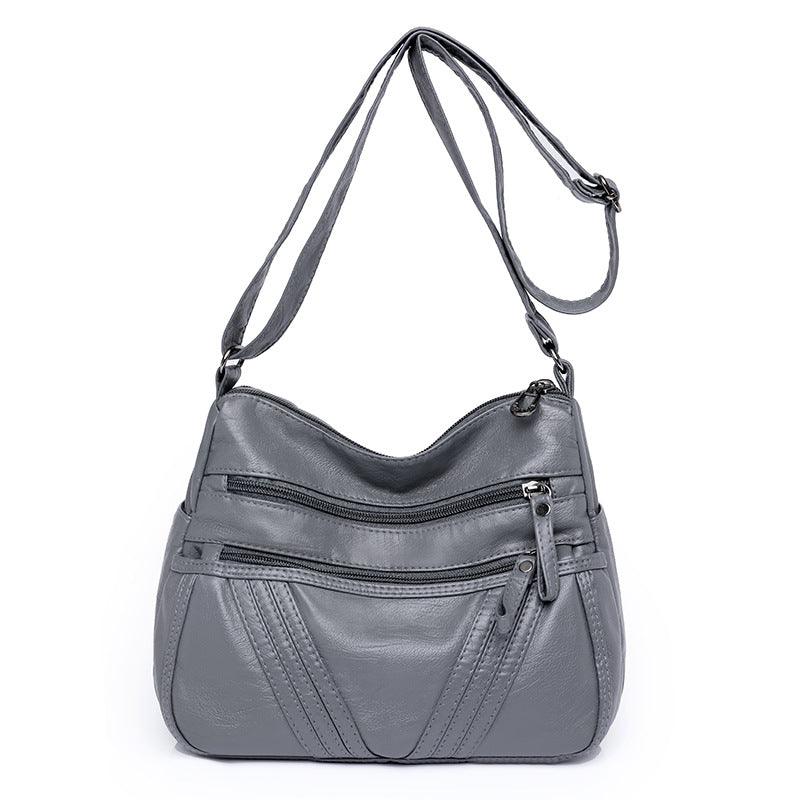 Women's Fashion Casual Crossbody Soft Leather Multi-pocket Shoulder Bag - fadidesign